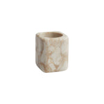 Aquanova Blake beker Desert 118 van beige natuursteen als tandenborstelhouder